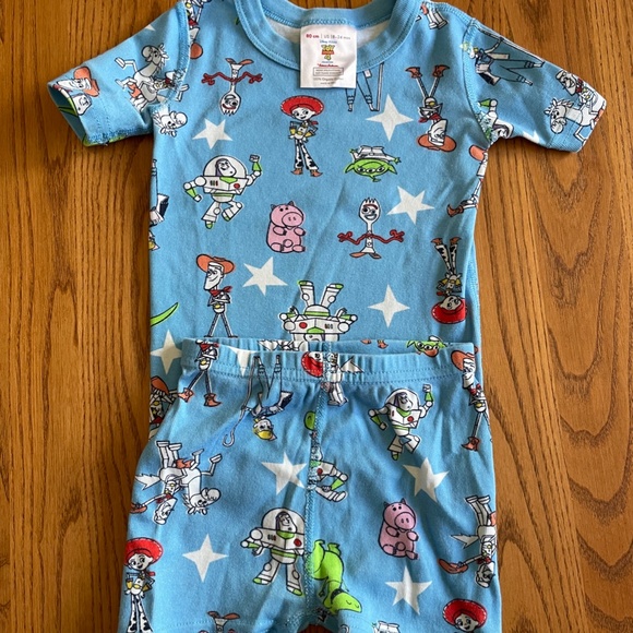 Lot of 3 Hanna Andersson Short John kids pajamas 2t - Picture 2 of 4